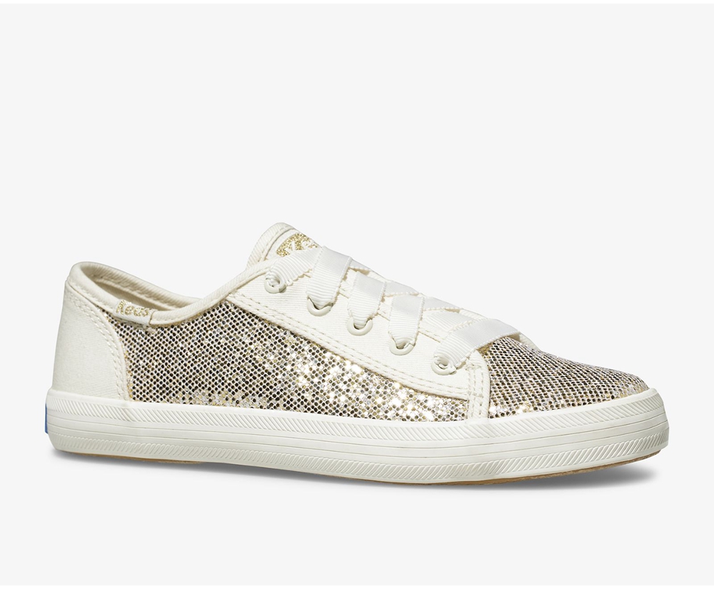 Tenis Keds Niña Blancos - Kickstart Metallic Sparkle - 4732-FOZUW